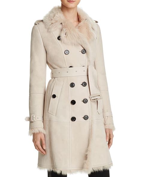 Burberry Toddingwall Shearling Trench Coat 